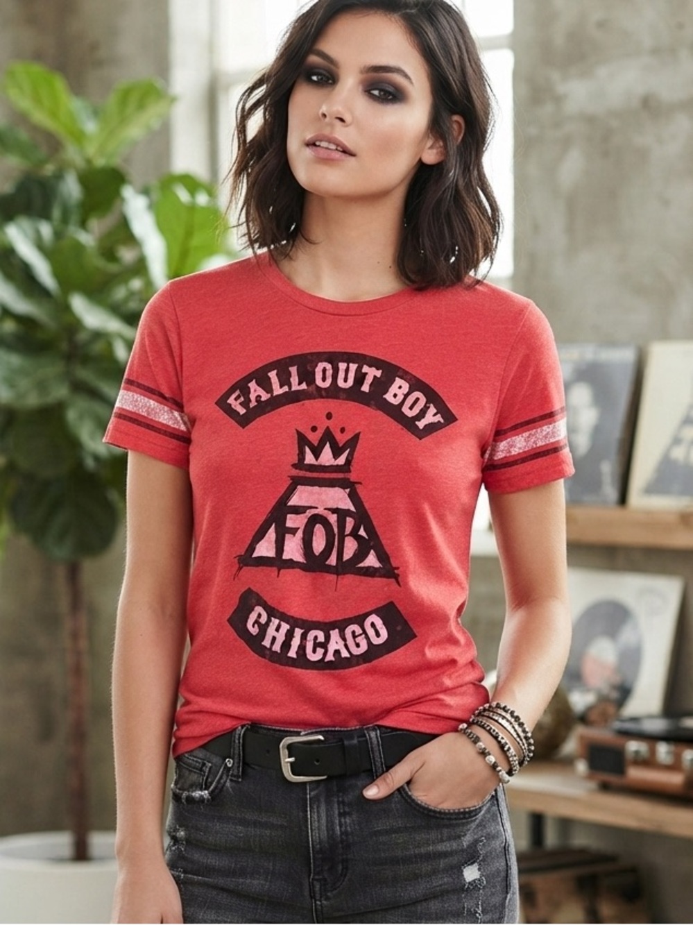 ManHead Fall Out Boy Chicago Graphic T Shirt